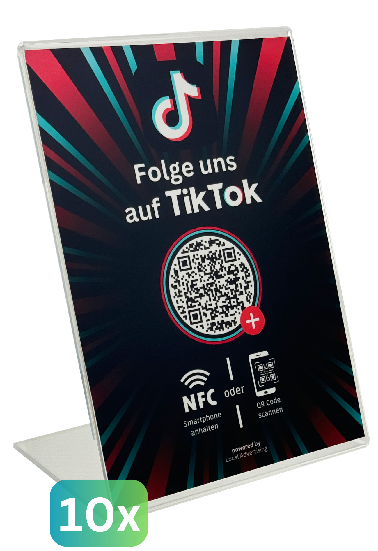 Schwarz - Aufsteller für mehr Follower auf TikTok