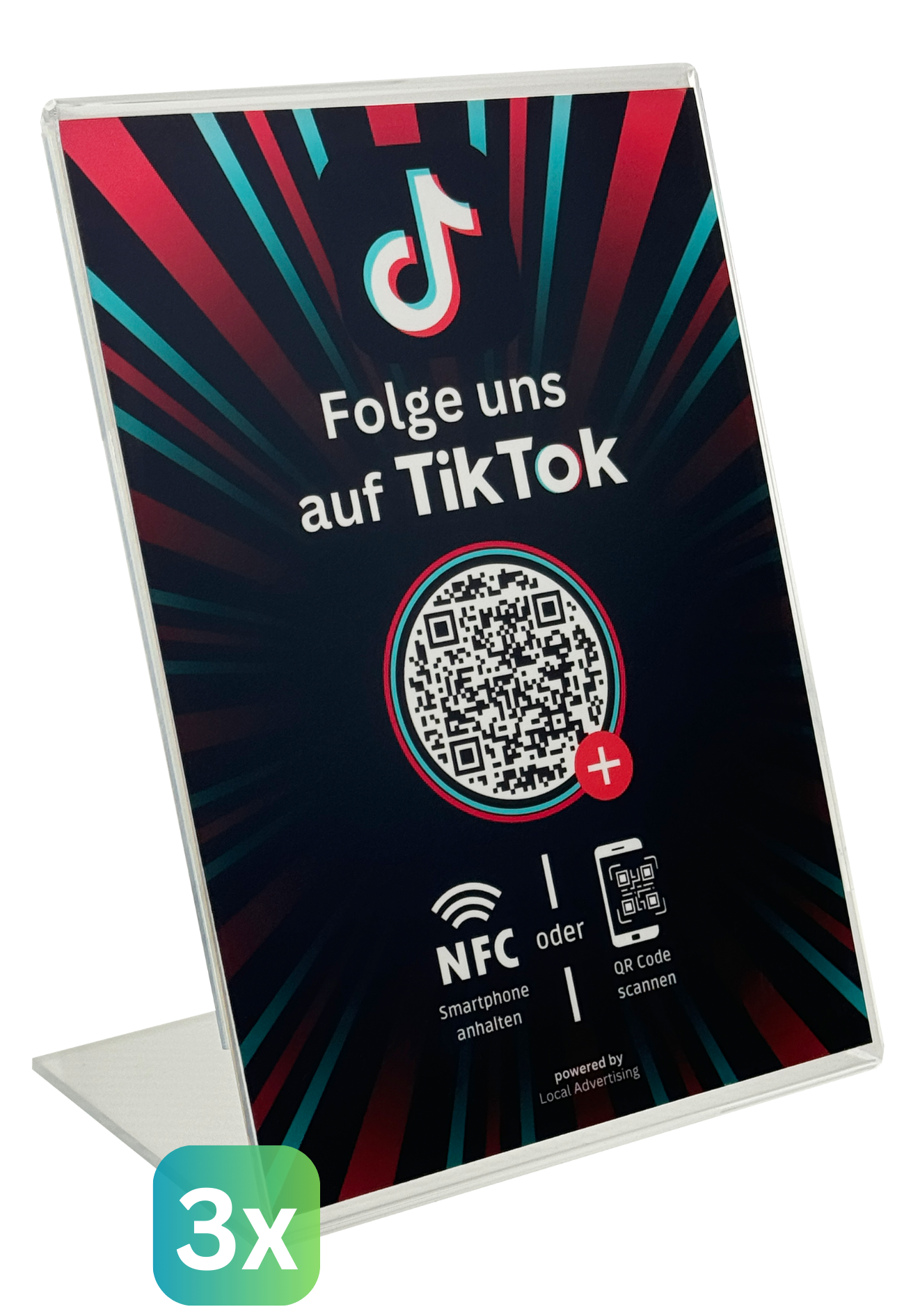 Schwarz - Aufsteller für mehr Follower auf TikTok