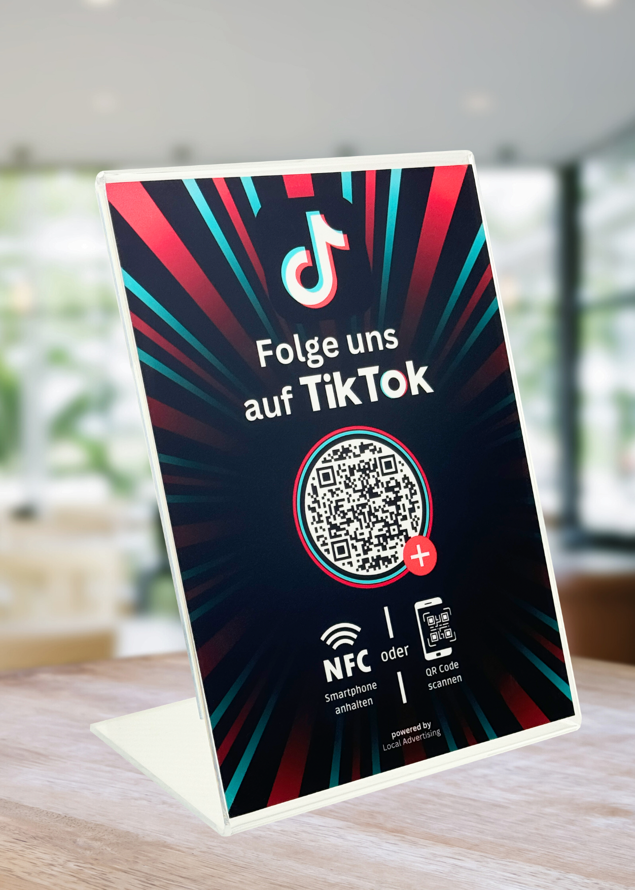 Schwarz - Aufsteller für mehr Follower auf TikTok