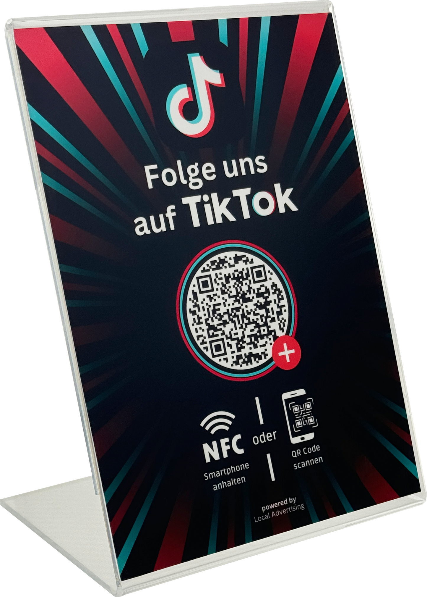 Schwarz - Aufsteller für mehr Follower auf TikTok